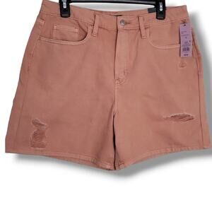 Wild Fable Highest Rise Distressed Orange Bermuda Shorts - NEW